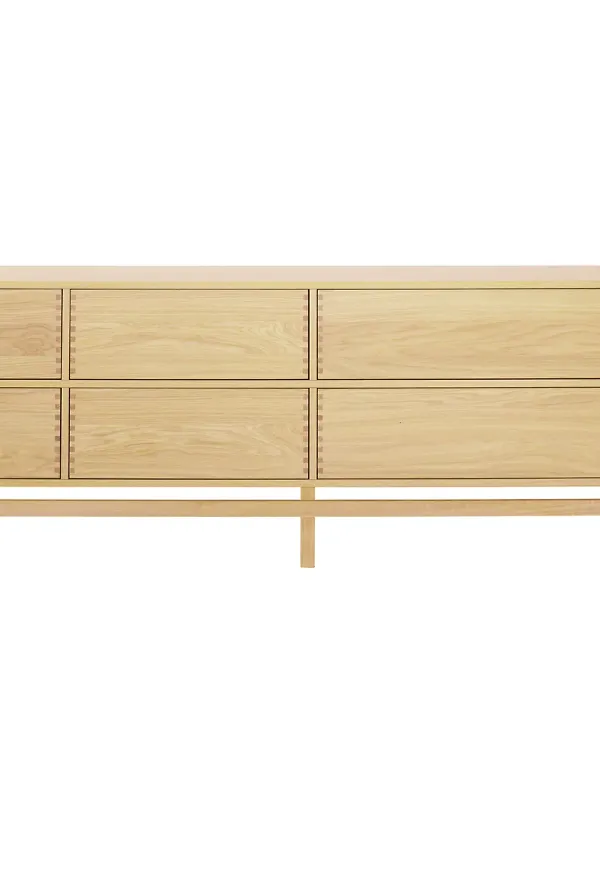 Beige 1898-avlastningsbord i ek i otroligt snygg modell.