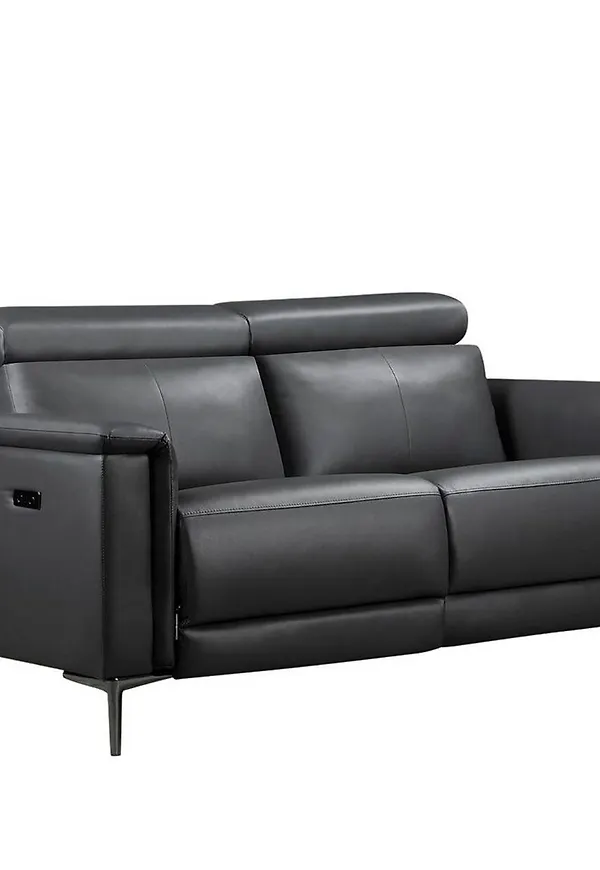 Grå Loft24-soffa i fantastiskt snygg modell.