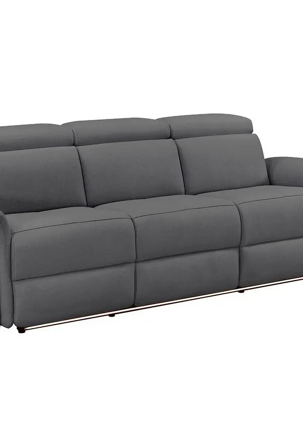 Grå Loft24-soffa i klassisk modell.