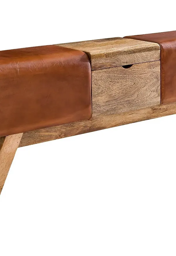 Riktigt fin sittbänk i läder från Wohnling.