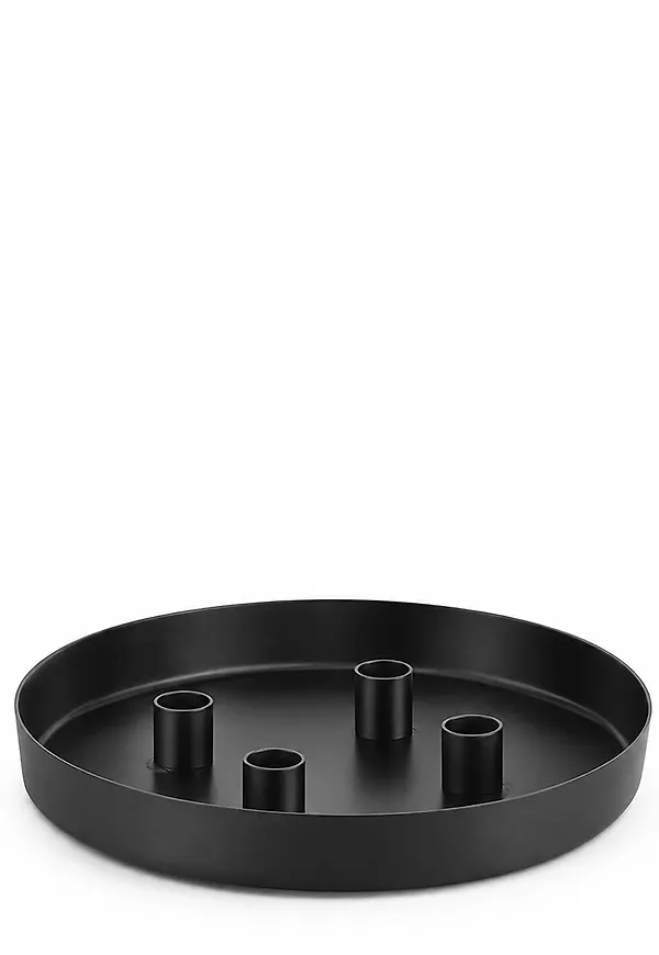 Svart Granit-adventsljusstake i trendig modell.