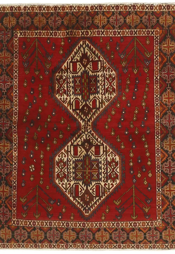 Skön röd matta i bomull från Rezas.