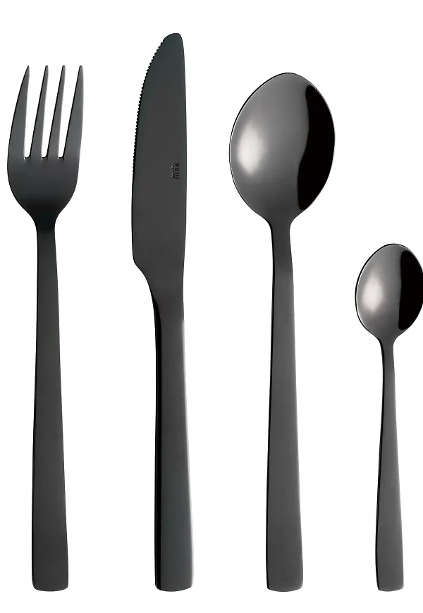 Svart Aida-bestickset i riktigt snygg modell.