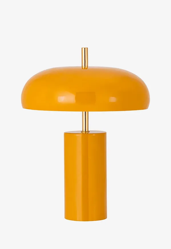 Gul Alde & Lind-bordlampa i smickrande modell.