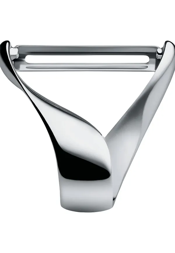 Stilren potatisskalare i silverfärgade från Alessi.
