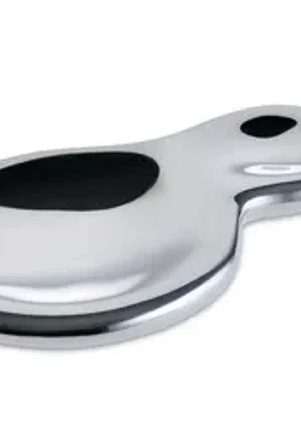 Silverfärgad Alessi-underlägg i fantastiskt fin modell.
