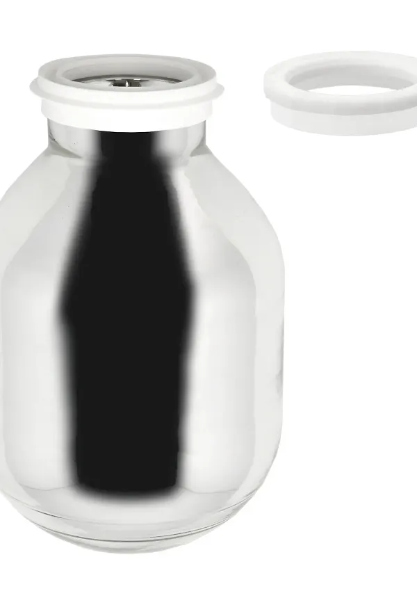 Silverfärgad Alfi-termoskanna i jättefin modell.