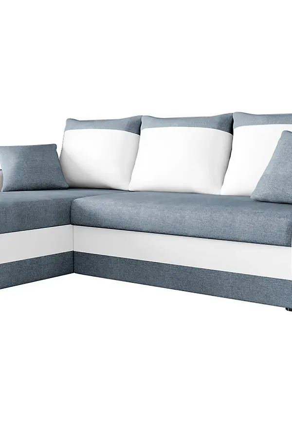 Blå Majestic Furniture-bäddsoffa i modern modell.