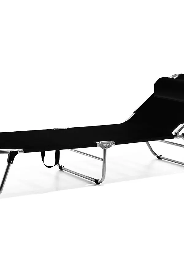 Svart Fiam-solsäng i jättefin modell.