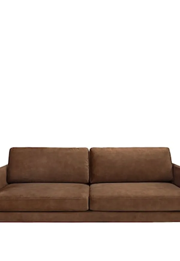 Brun Artwood-soffa i jättefin modell.