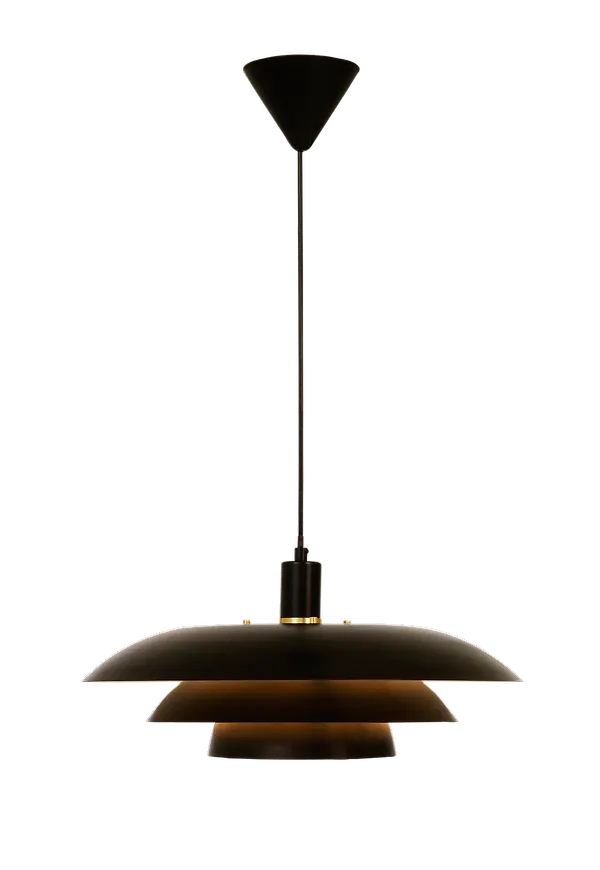 Svart Aneta Lighting-taklampa i klassisk modell.