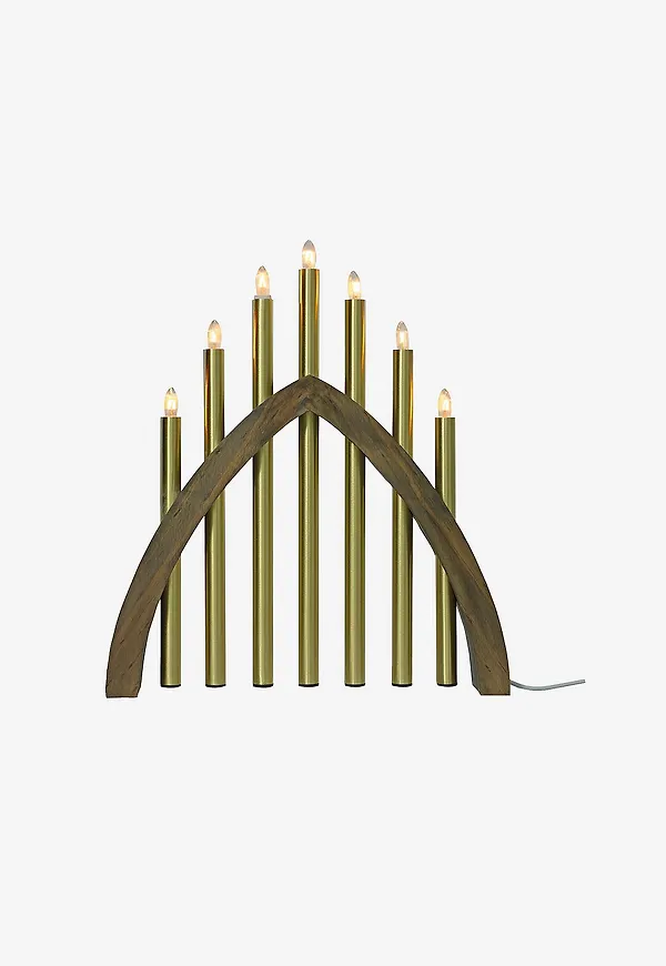 Otroligt snygg adventsljusstake i grått från Aneta Lighting.