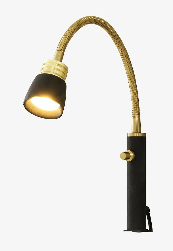Svart Aneta Lighting-sänglampa i supersnygg modell.