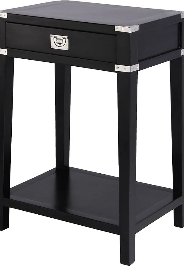 Modern artwood sidobord i svart färg gjord i björk.