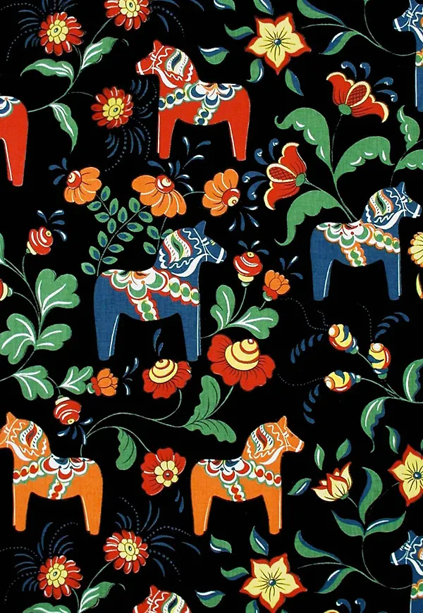 Svart Arvidssons Textil-vaxduk i moderiktig modell.