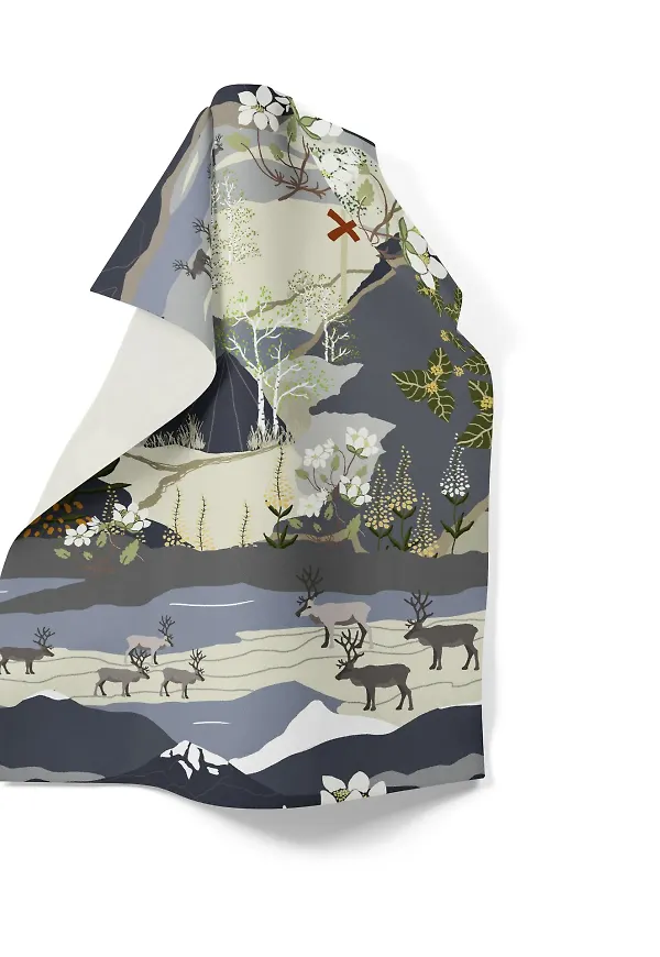 Skön kökshandduk i blått från Arvidssons Textil.