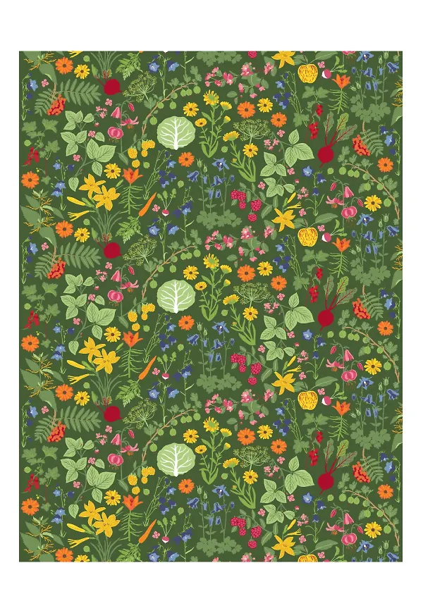 Grön Arvidssons Textil-vaxduk i otroligt fin modell.