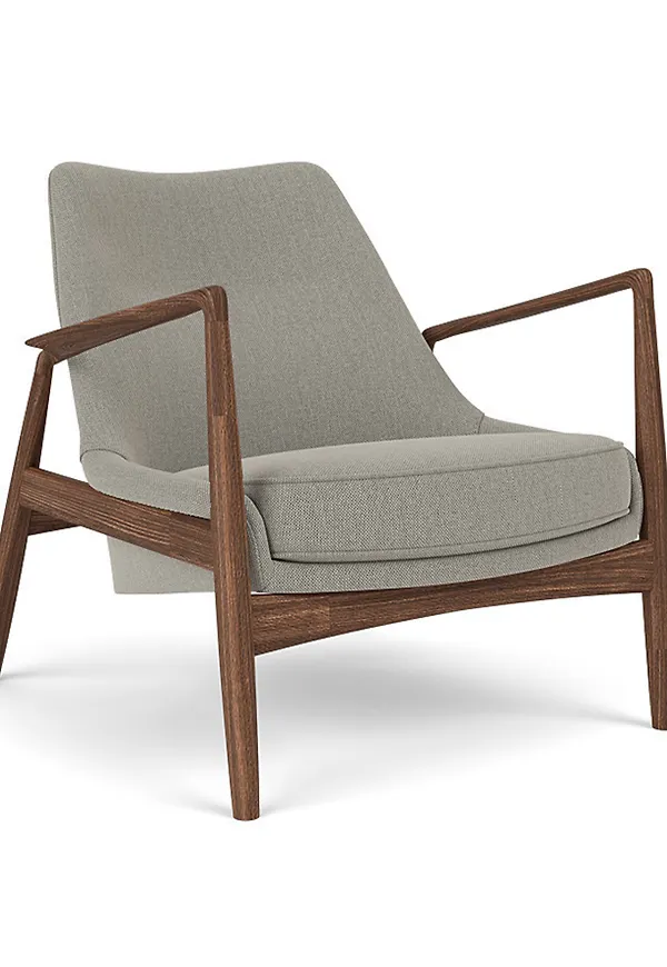 Beige Audo Copenhagen-läderfåtölj i otroligt fin modell.