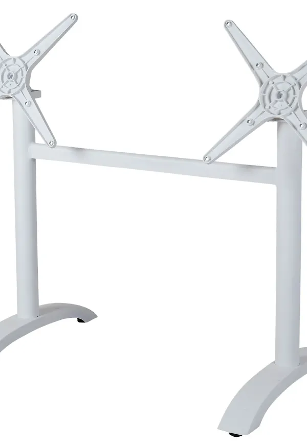 Mysig bord i vit färg gjord i aluminium.