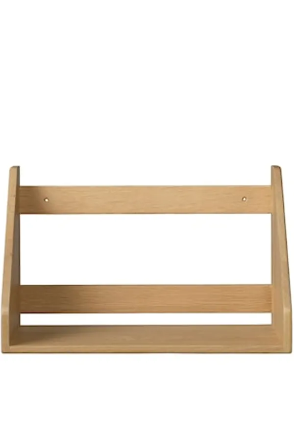 Skön vägghylla i ek 2025 från FDB Møbler.