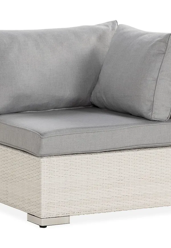 Vit Comfort Garden-utomhusmöbel i stilriktig modell.