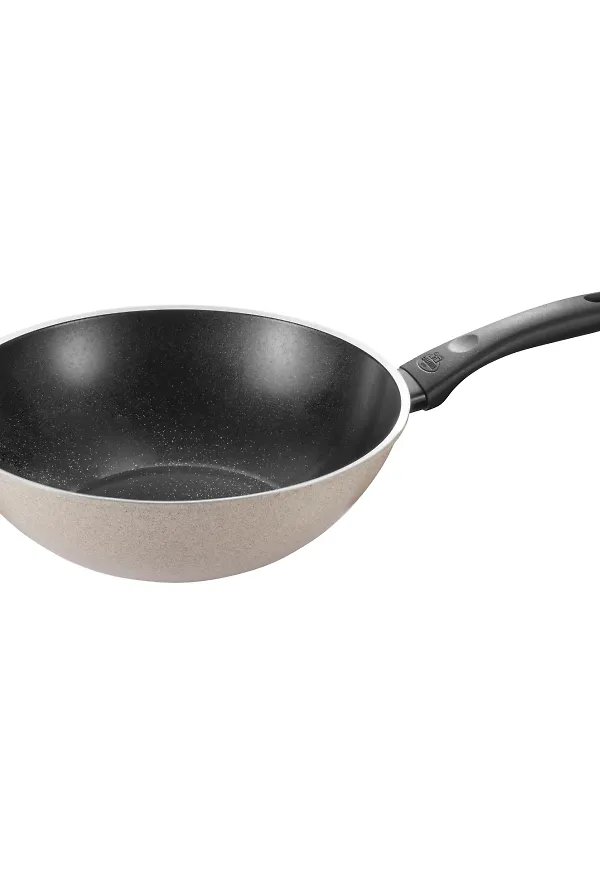 Komfortabel wok i beiget från Ballarini.