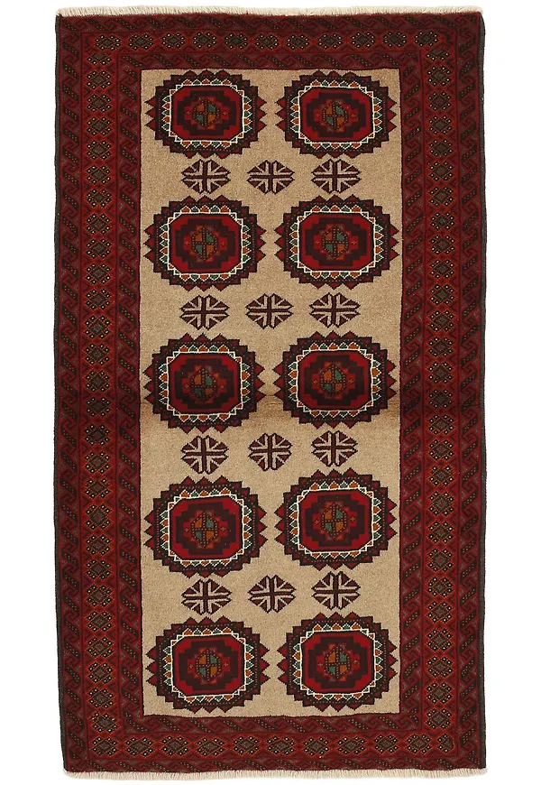 Trendig röd matta i ull från Rezas.