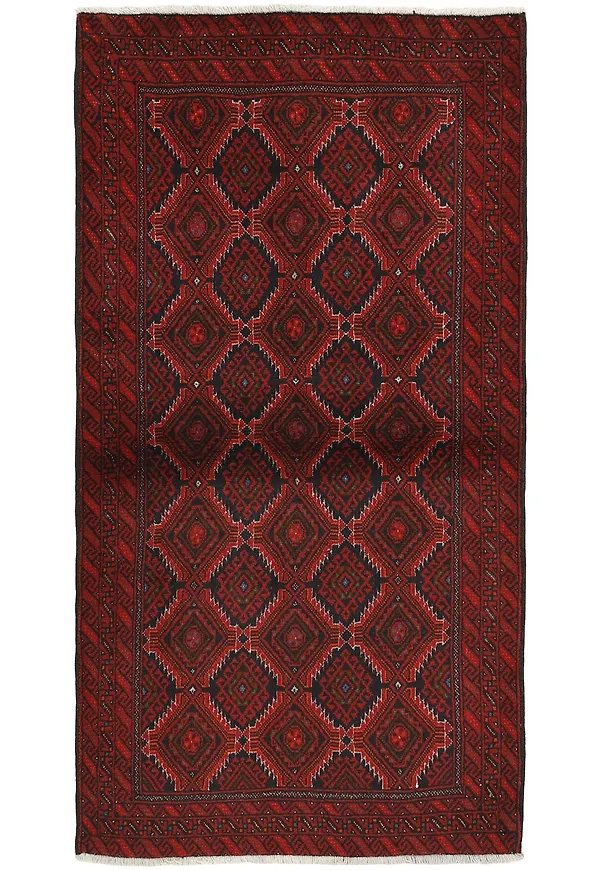 Supersnygg mörkblå ullmatta 2026 från Rezas.