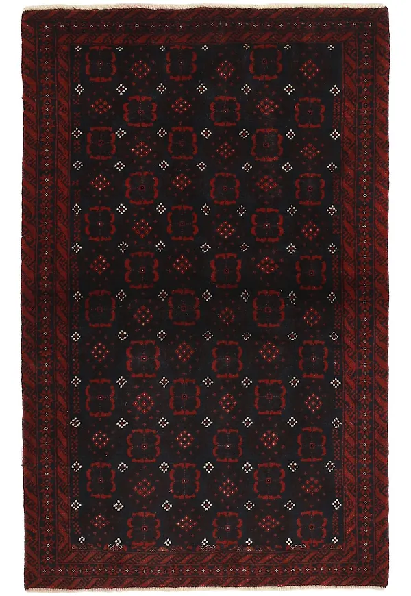 Fantastiskt fin röd matta i ull från Rezas.