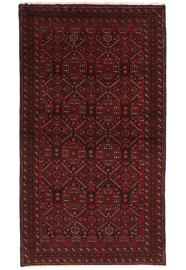 Riktigt fin mörkblå ullmatta 2026 från Rezas.