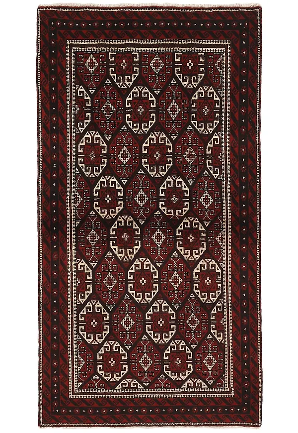 Jättefin matta i rött från Rezas.