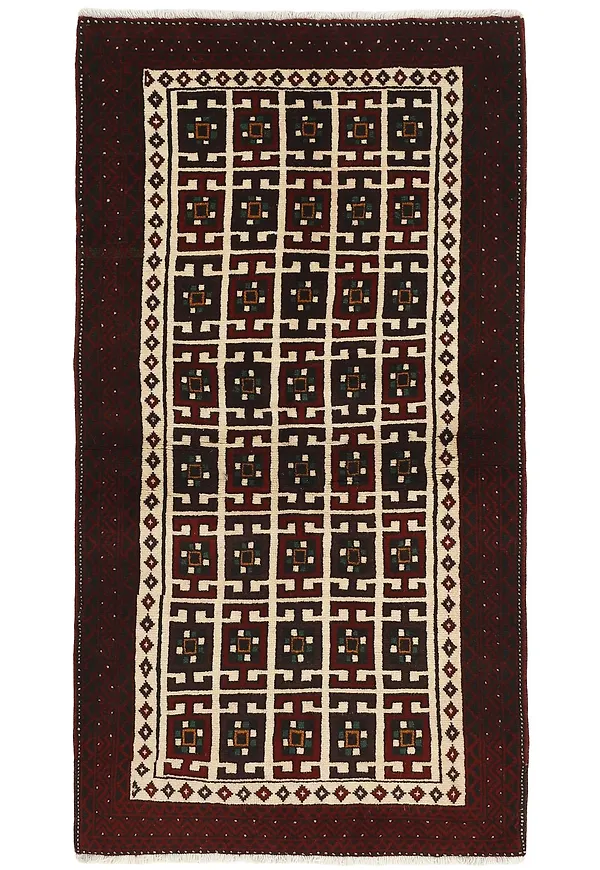 Söt vit matta i ull från Rezas.