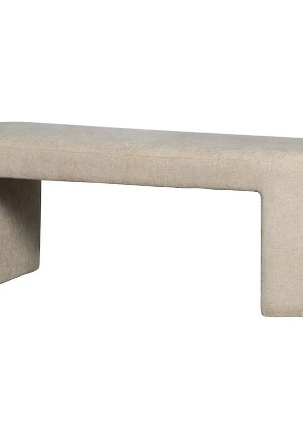 Beige WOOOD-hallbänk i trendig modell.
