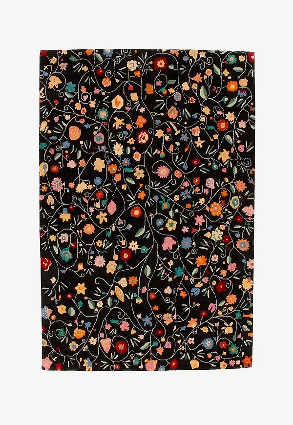 Modern ullmatta i grått från Bargi.