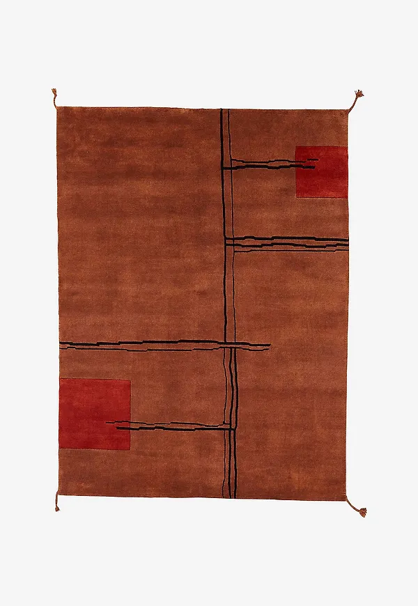 Brun Bargi-ullmatta i snygg modell.