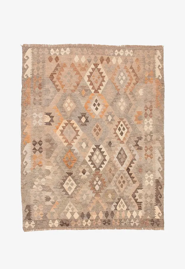 Grå Bargi-matta i vacker modell.