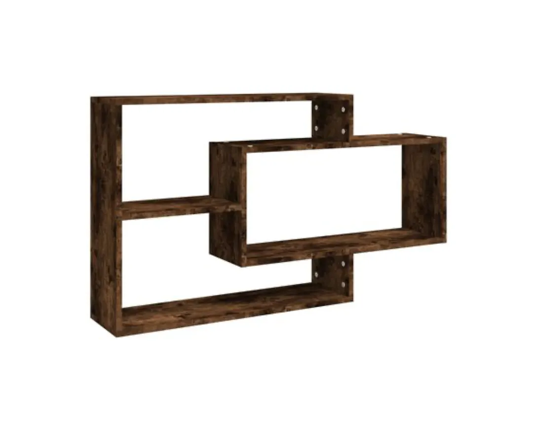 Otroligt snygg vägghylla i brun färg gjord i ek.