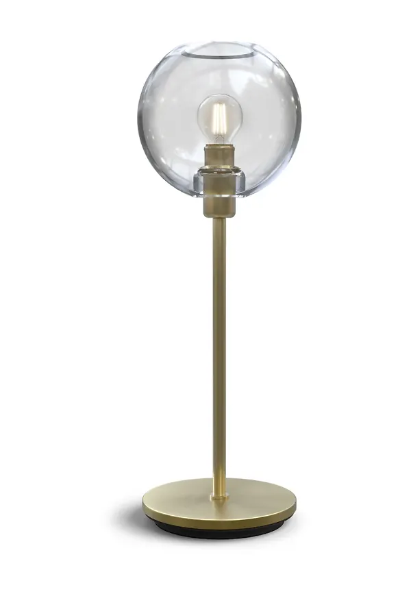 Guldfärgad Belid-bordslampa i stilriktig modell.