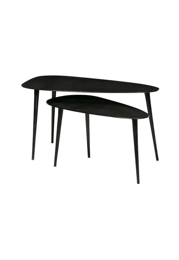 Riktigt snygg aluminiumsidobord i svart från BePureHome.