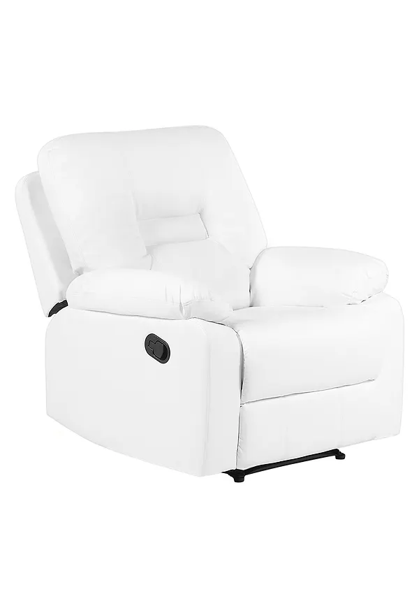 Vit Beliani-reclinerfåtölj i söt modell.