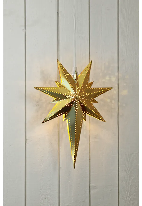 Kopparfärgad Star Trading-adventsstjärna i fantastiskt snygg modell.