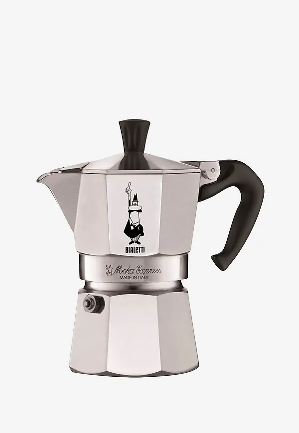 Supersnygg espressomaskin i silver från Bialetti.