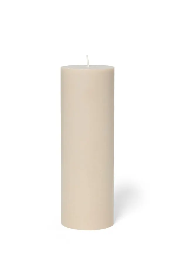 Beige Granit-blockljus i otroligt fin modell.