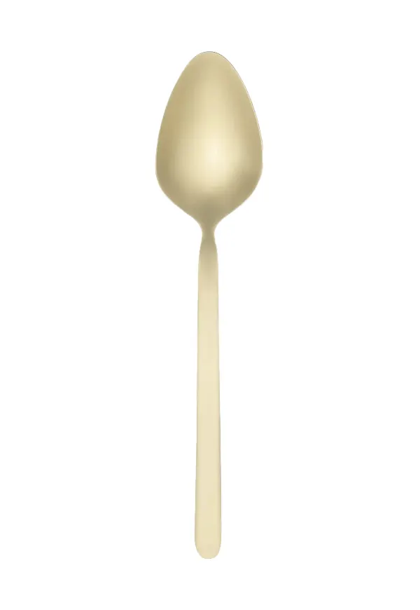 Guldfärgad Blomus-matsked i komfortabel modell.