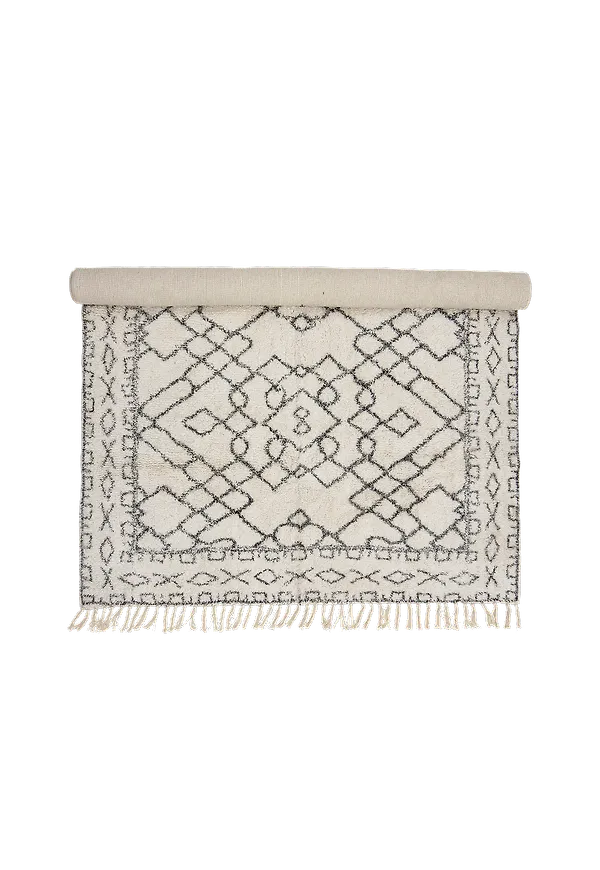 Vit Bloomingville-trasmatta i fin modell.