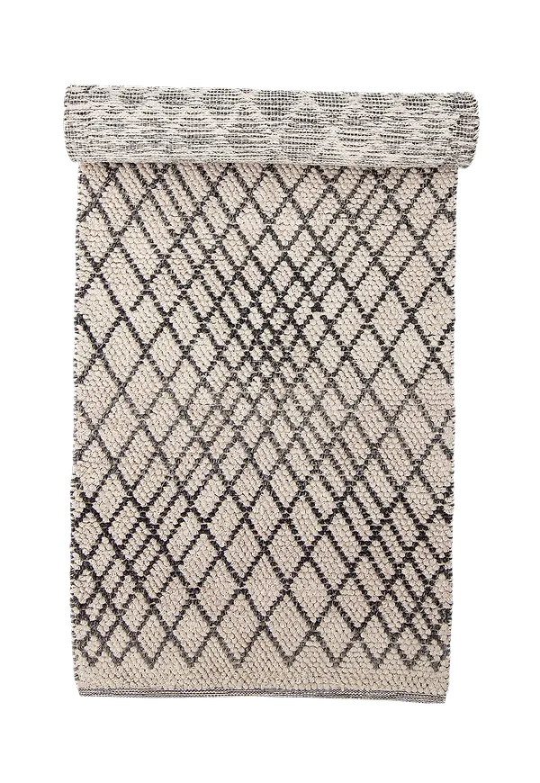 Riktigt trendig ullmatta i grått från Bloomingville.