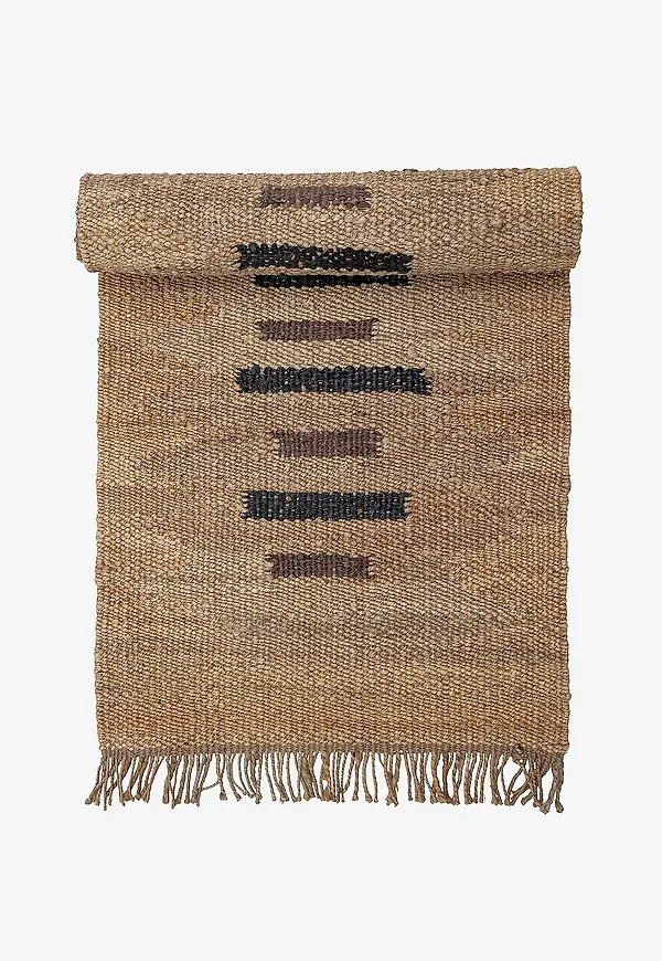 Jättesnygg matta i läder från Bloomingville.