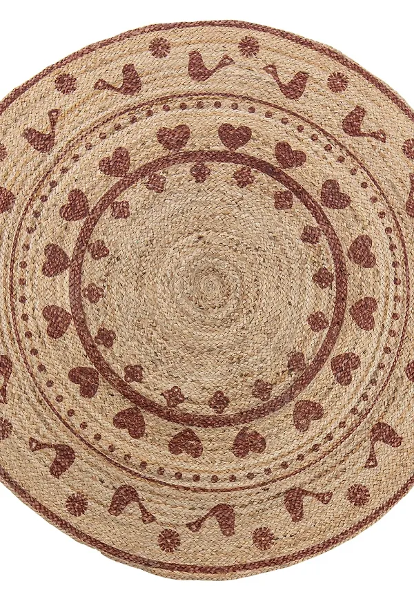 Beige Bloomingville-julgransmatta i härlig modell.