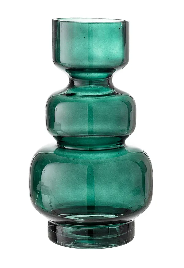 Grön Bloomingville-glasvas i härlig modell.