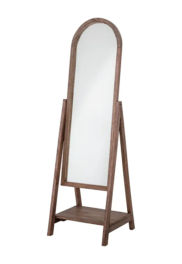 Brun Bloomingville-golvspegel i smickrande modell.